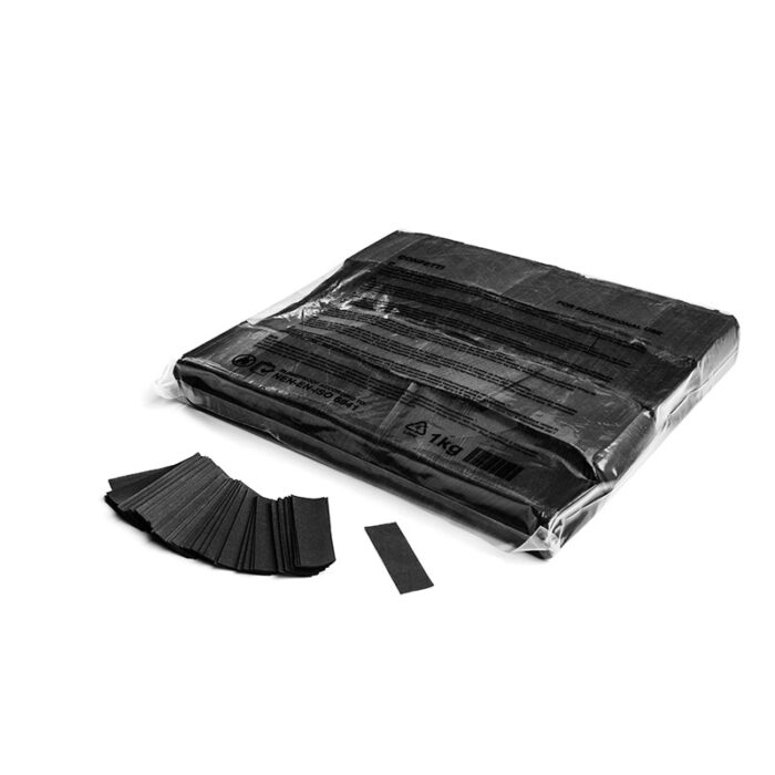 MagicFX - Slowfall confetti rectangles 55 x 17 mm - Black